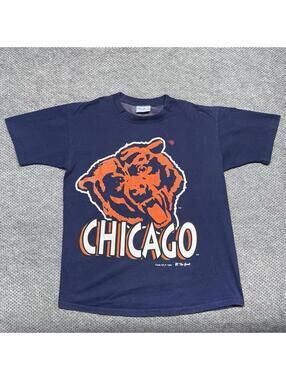 Vintage 1994 The Game Chicago Bears Football Big Logo T-Shirt Large RARE MENS